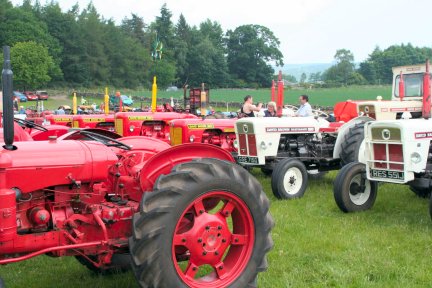 Tractors in field
